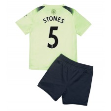 Manchester City John Stones #5 Tredjeställ Barn 2022-23 Korta ärmar (+ Korta byxor)